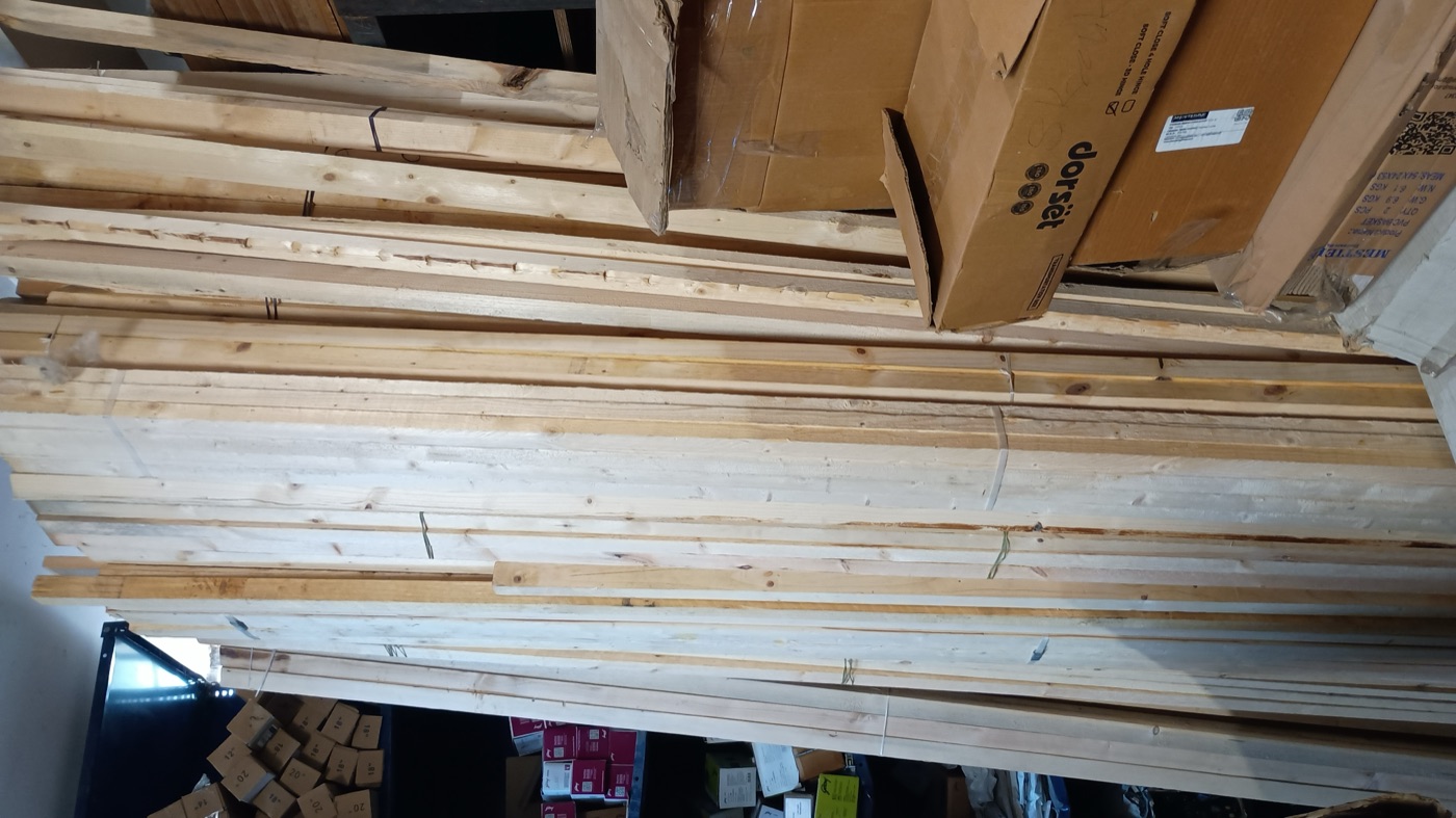 Stacked plywood sheets ready for dispatch